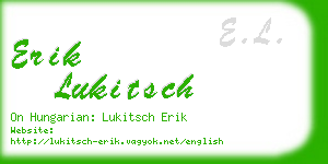 erik lukitsch business card